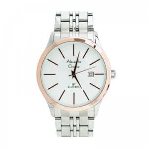 Alexandre Christie AC 8348 Silver Rosegold White Man MDBTRSLRG